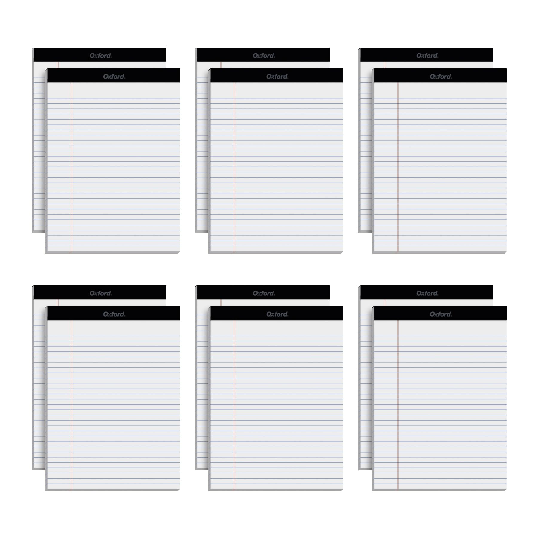Oxford 8.5 x 11 Legal Pads, Wide Ruled, White Paper, 50 Sheets Per Writing Pad, Made in the USA (74030) | (Pack of 72) Image