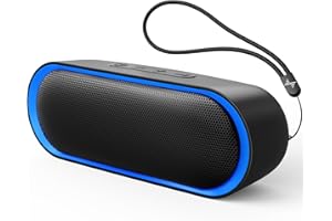 LENRUE Bluetooth Speakers, Waterproof Portable Speakers with TWS, 24 Playtime, Stereo Sound, Wireless for Home Shower Pool Beach Outdoor (Black)