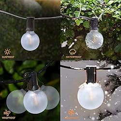 Outdoor LED String Lights, 50Ft G40 Outdoor Patio