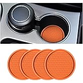 Car Cup Holder Coaster, 4 Pack 2.75 Inch Diameter Non-Slip Universal Insert Coaster, Durable, Suitable for Most Car Interior,