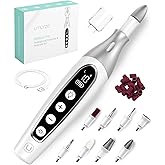 PediLux Pro Professional Manicure Pedicure Kit, Cordless Electric Nail File Drill Set, Thick Toenail Grinder, Toe Nail Dremel Tools, Filer, Buffer, Sander, Remove Cuticles, Callus for Men & Women