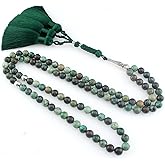 beirunde Muslims Islamic Dhikr Tasbeeh Tasbih Prayer Beads, 99 Green Turquoise Stone Beads with Tassel