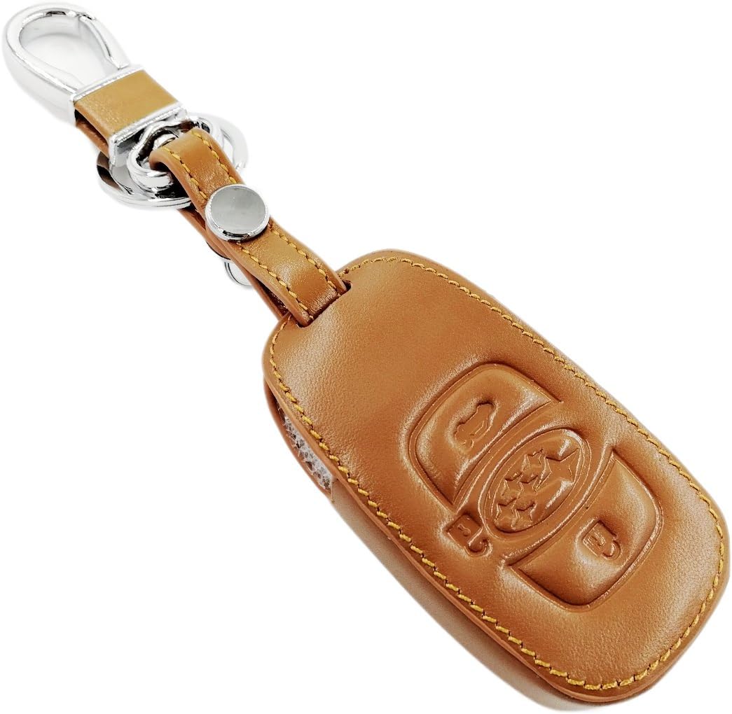 Amazon 適用 スバル スマート キーケース ブラウン キーケース キーホルダー 車 バイク