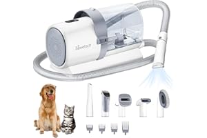 Bawetech Dog Grooming Vacuum, 2.5L Large Capacity Dog Grooming Kit, 10000PA Powerful Suction 99% Pet Hair, 5 Grooming Tools, Low Noise Dog Hair Remover Pet Grooming Vacuum for Dogs Cats Home Cleaning