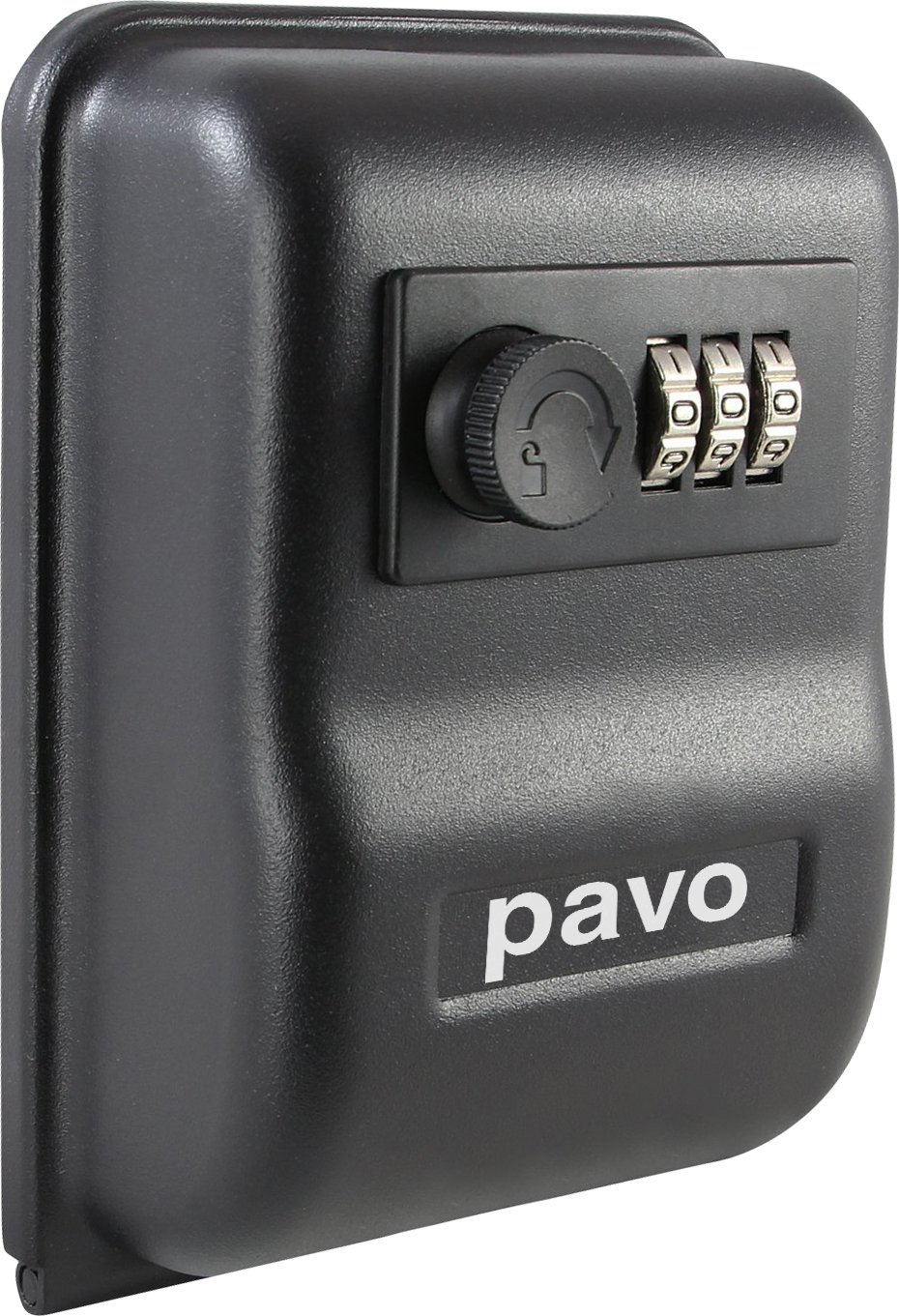 PAVO - Wall mounted Key Safe with Combination Lock, Size: 5,7 × 10 × 14,5 cm Black - 8016679