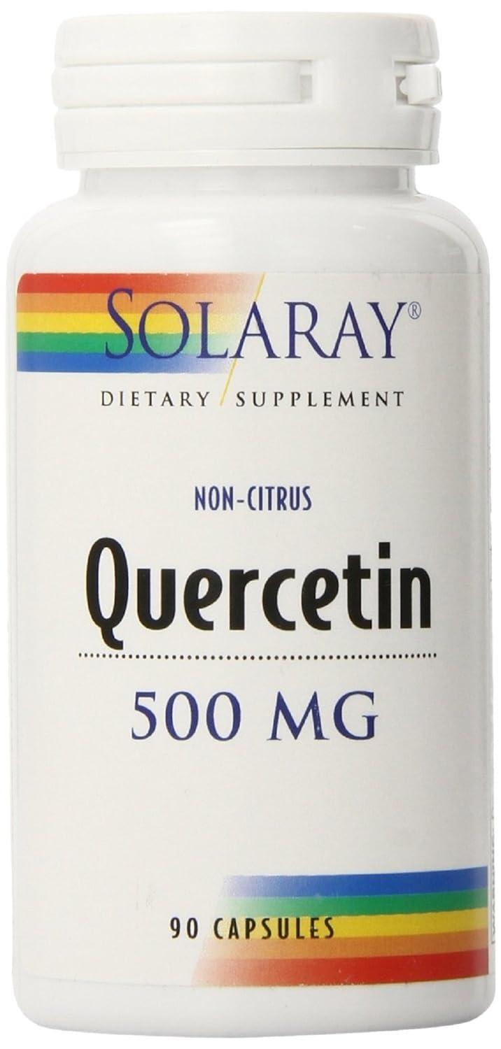 Solaray Quercetin 500mg | Support for Healthy Cells, Heart, Circulatory & Respiratory System | Bioflavonoids, Antioxidants, AMPK Activator | 90 Count: Health & Personal Care
