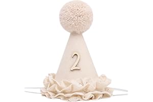 WAHAWU Lace 1/2 Birthday Hat-Sweet Half Birthday Decoration,Lace Flower Princess Party Crown,6 Months Floral Party Supplies