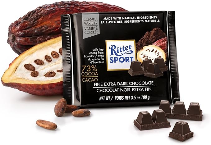 Ritter Sport Extra Fine 73 Dark Chocolate 100g 2 Pack Amazon De Kuche Haushalt