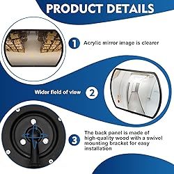 Geetery 2 Pcs Garage Mirror Convex Security Mirror