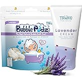TruKid Lavender Bubble Podz with Baby Skin Cream – Calming Bath and Moisture Bundle for Kids and Toddlers