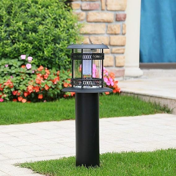 60cm Outdoor Solar Pedestal Light Waterproof Patio Post Light Bright LED Patio Desktop Landscape