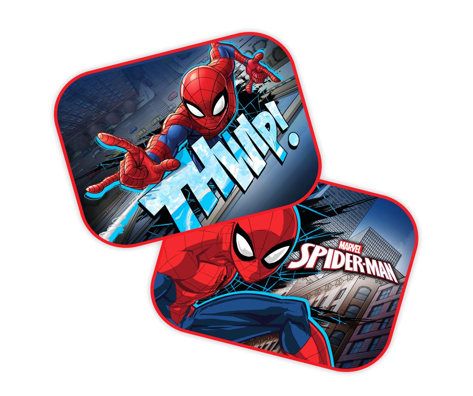 Theonoi 2 x car sun protection curtains, side window sun visor, selectable: Mickey - Cars - Star Wars Winnie/UV Protection Gift Boys Paw (2 x Spiderman)