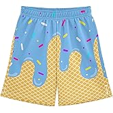 VIGTRO Boys Athletic Casual Shorts Gym Shorts Elastic Waist with Pockets, Summer Sports Outdoor Homewear for Kids Size 7-15Y