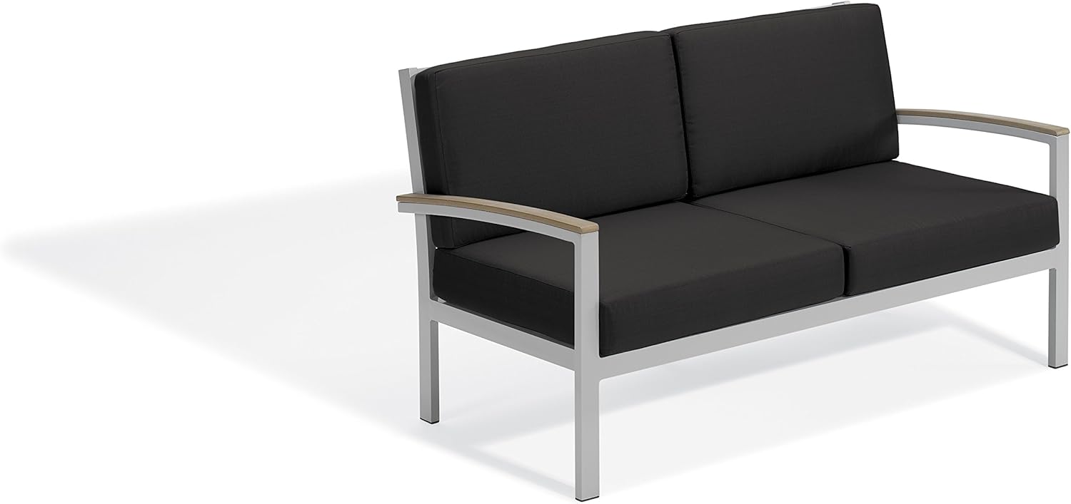 Oxford Garden Natural Tekwood Travira Loveseat, Eggshell White : Garden & Outdoor