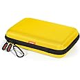 Bright Yellow Hard Shell Electronic Organizer Carrying Case - Shockproof Large Storage Case for Hard Drive, Phone, Power Bank, Charger, Earbuds - Zipper Pouch Gadget Bag for Business, School, Travel
