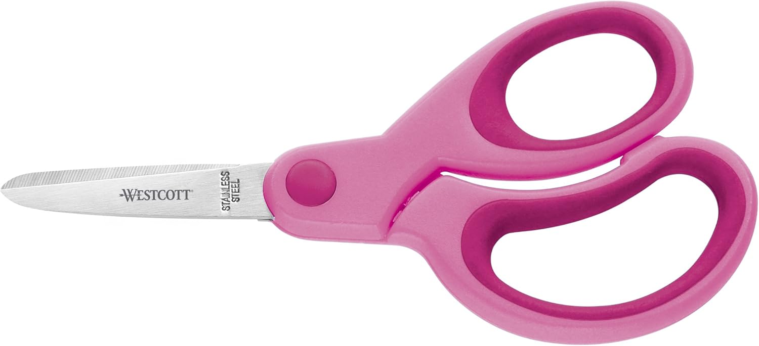 Westcott Softgrip Children's Scissors Pink Right-Handed, 13 cm (5 inches)