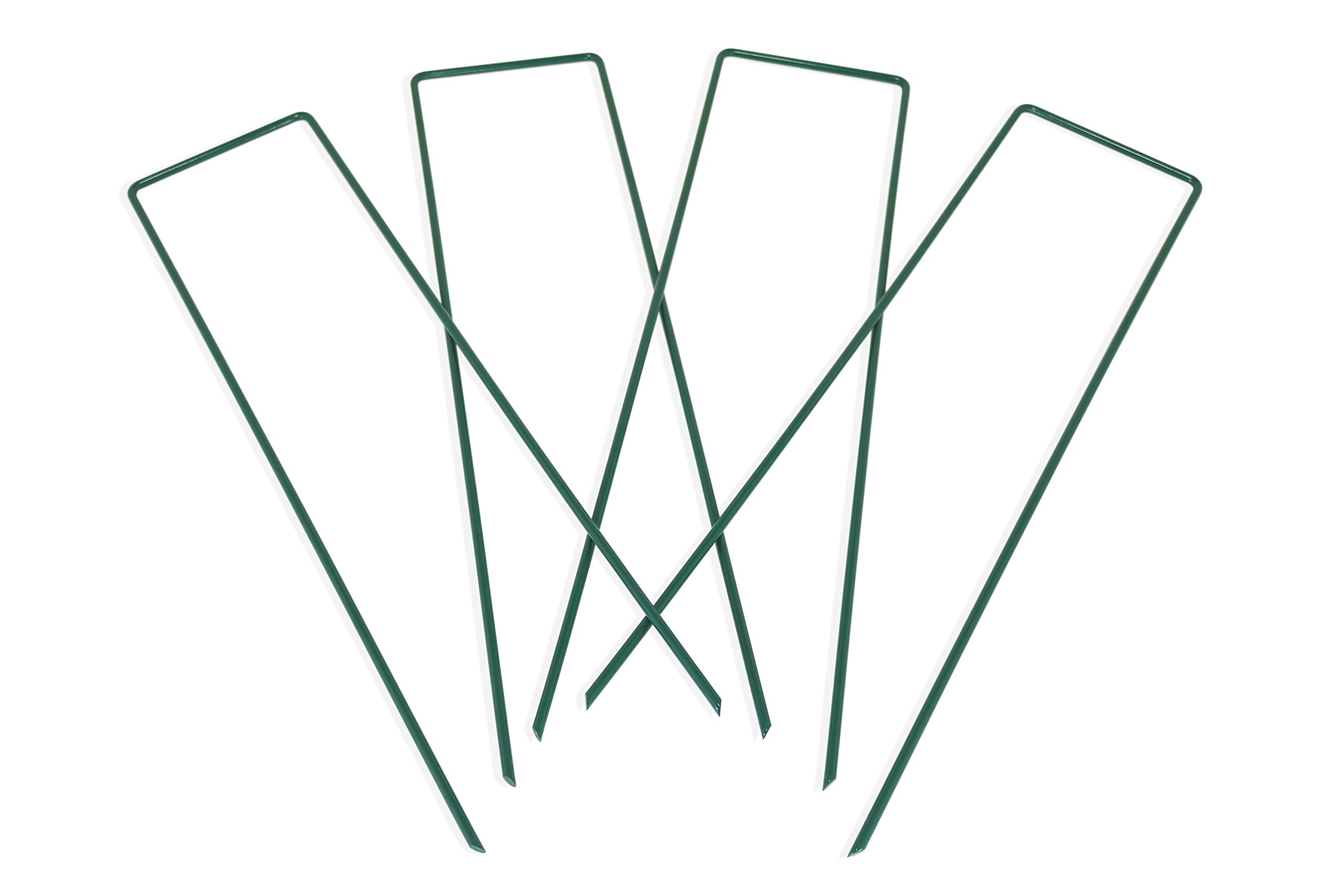 NJoR Scandinavia 4 Bird Table Anchoring Pegs in Heavy Duty Metal | Green Stabiliser Stakes to Secure your Birdhouse birdbath and feeder from Toppling in Wind