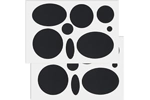 VARMDUKKE 16PCS Down Jacket Repair Patch, Self Adhesive Puffer Jacket Repair Kit, Black Nylon Fabric Repair Tape for Coats, Tents, Sleeping Bags