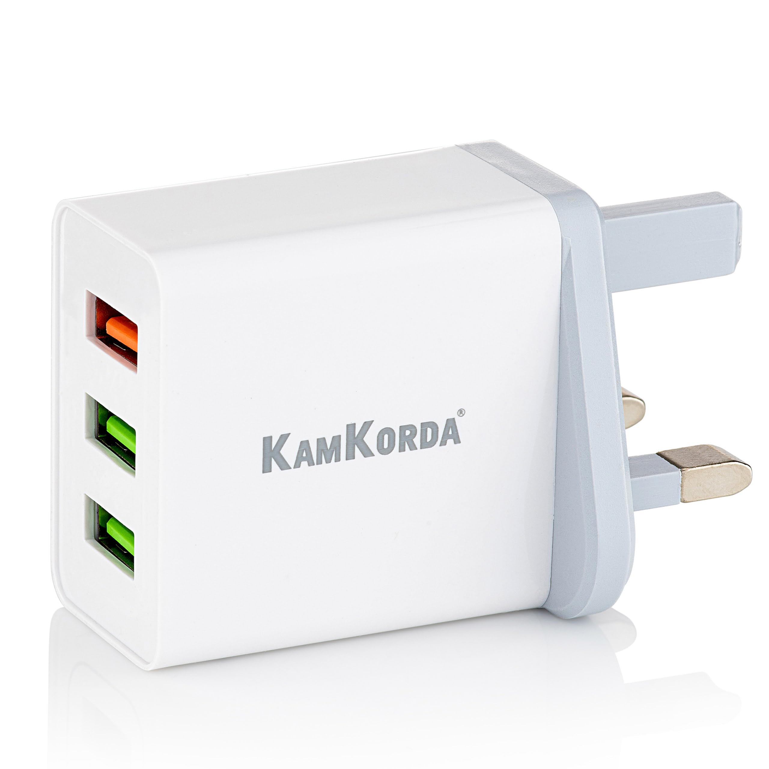 USB charger plug, 3 port usb plug, fast charging multi plug, uk wall charger adapter, usb power adapter, quick charge multiport plug for iphone samsung android