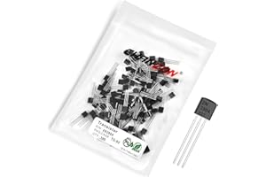 Chanzon 2N3904 TO-92, NPN Power Bipolar Junction Transistor, Silicon Core (Pack of 100pcs)