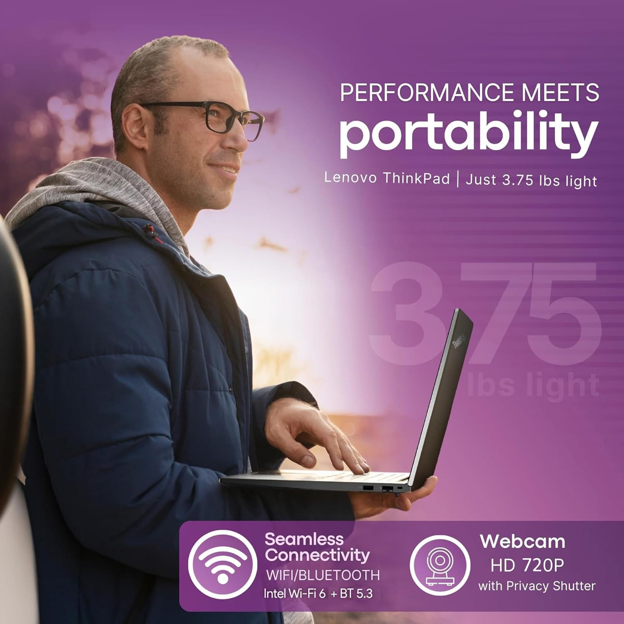 Lenovo ThinkPad E16 Gen 2 Business Laptop Computer, AMD 8-Core Ryzen 7 7735HS (Beat i7-1355U), 64GB DDR5 RAM, 4TB PCIe SSD, 16