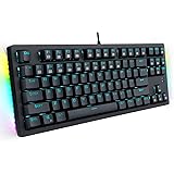 Mechanical Keyboard Wired Gaming Keyboard Red Switches LED Backlit 87 Keys N-Key Rollover Mechanical Computer Keyboard…