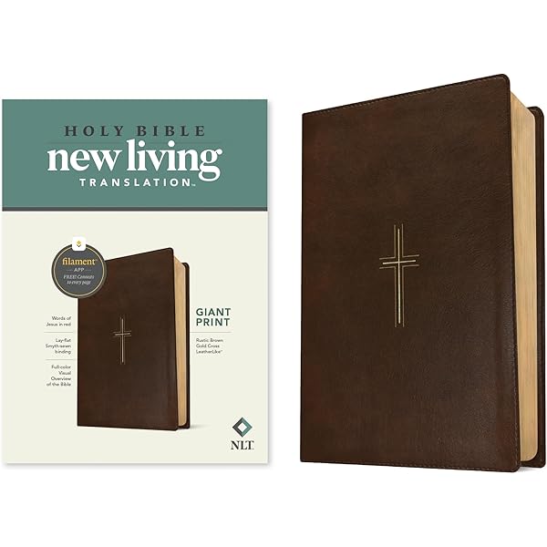 NLT Giant Print Bible, Filament Enabled (LeatherLike, Rustic Brown