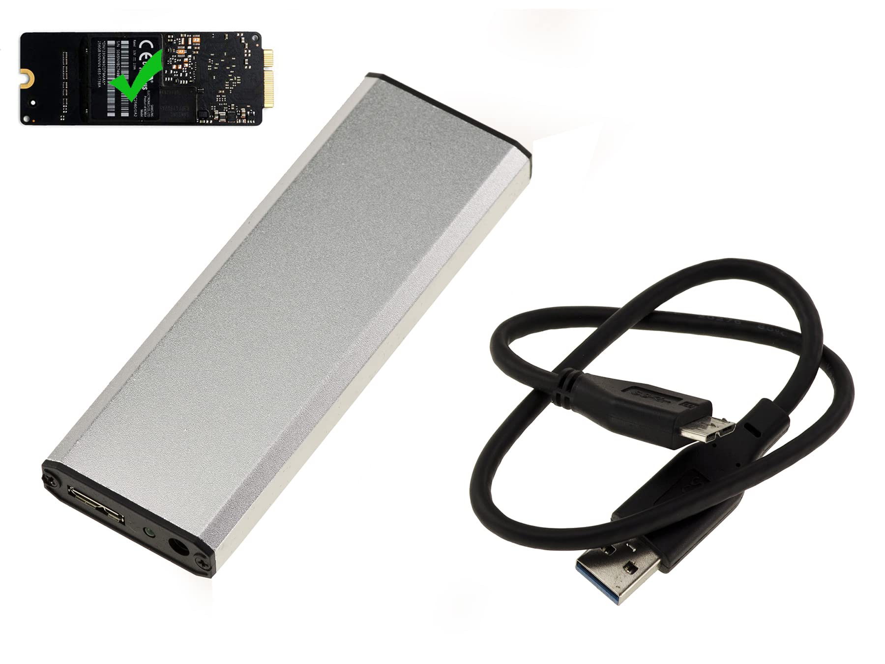 KALEA-INFORMATIQUE Enclosure for Mac PRO 2012 SSD to USB3 (USB 3.0 5G) for 8+18-pin Mac PRO 2012 SSDs