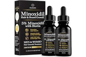OLISMO Hair Growth Serum with 5% Minoxidil for Women and Men - Beard Growth, Hair Regrowth Treatment