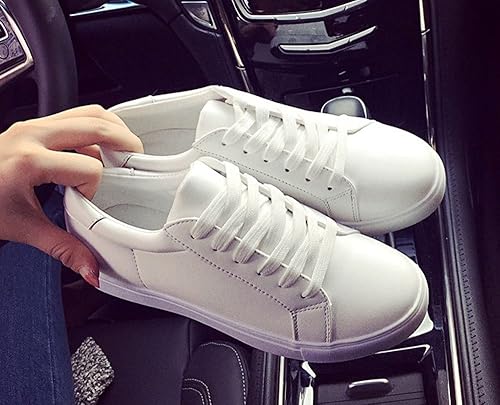 Amazon ニャンコフォレストstore 春 夏 白 レザー スニーカー レディース ホワイト ブラック ニャンコフォレストstore スニーカー