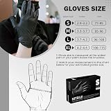 The Real Touch Black Nitrile Gloves Small Box of 100 Powder Free view 3