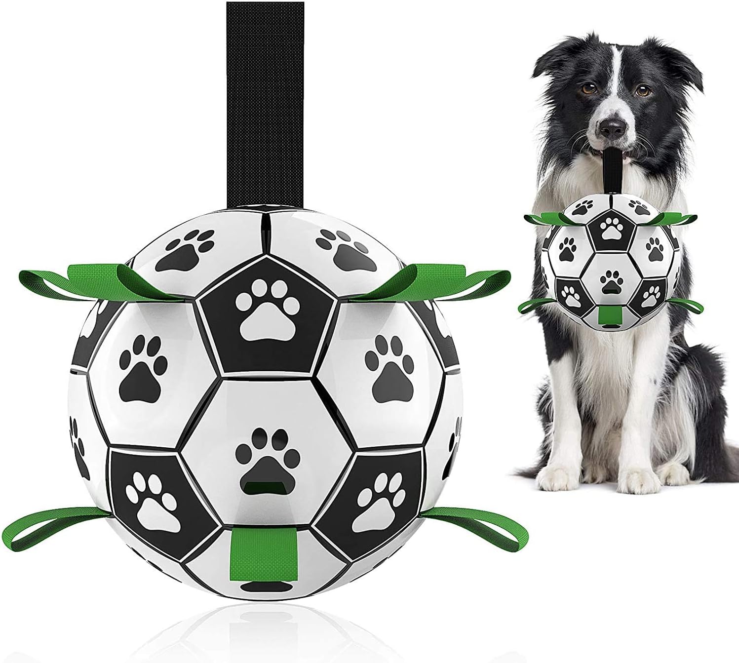 MYPIN Dog Football Ball and Tug Toys for Small & Medium Dogs