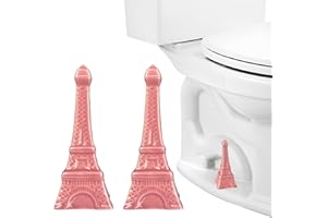 MQZQP Pink Eiffel Tower Toilet Bolt Covers Decorative High Toilet Bolt Caps Toilet Caps for Bottom of Toilet