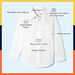 French Toast Boys' Long Sleeve Classic Dress Shirt