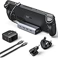 JSAUX Docking Station and 65W Charger Compatible with Steam Deck, 5-in-1 Dock with HDMI 2.0 4K@60Hz, 100Mbps Ethernet, Dual USB A 2.0 and 100W Charging USB C Port for Steam Deck/ROG Ally -HB0602