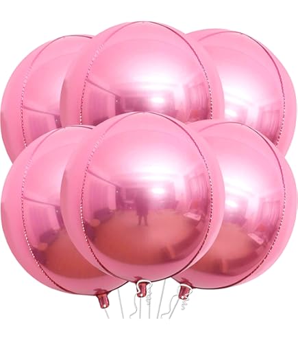 Chrome Hot Pink Balloons 12 Inch | Double-Layered Metallic Latex Balloons, Shiny & Thick For Helium, Girls Birthday & Party Decor - View #5