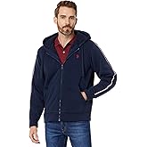 U.S. Polo Assn. mens Uspa Uspa Full Zip Sleeve Stripe Hoodie