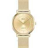 Lacoste Crocorigin Women's 2H Quartz Watch – 35mm Slim Case, Crystal Sunray Dial, Mesh Bracelet, Elegant and Versatile - Gift for Her