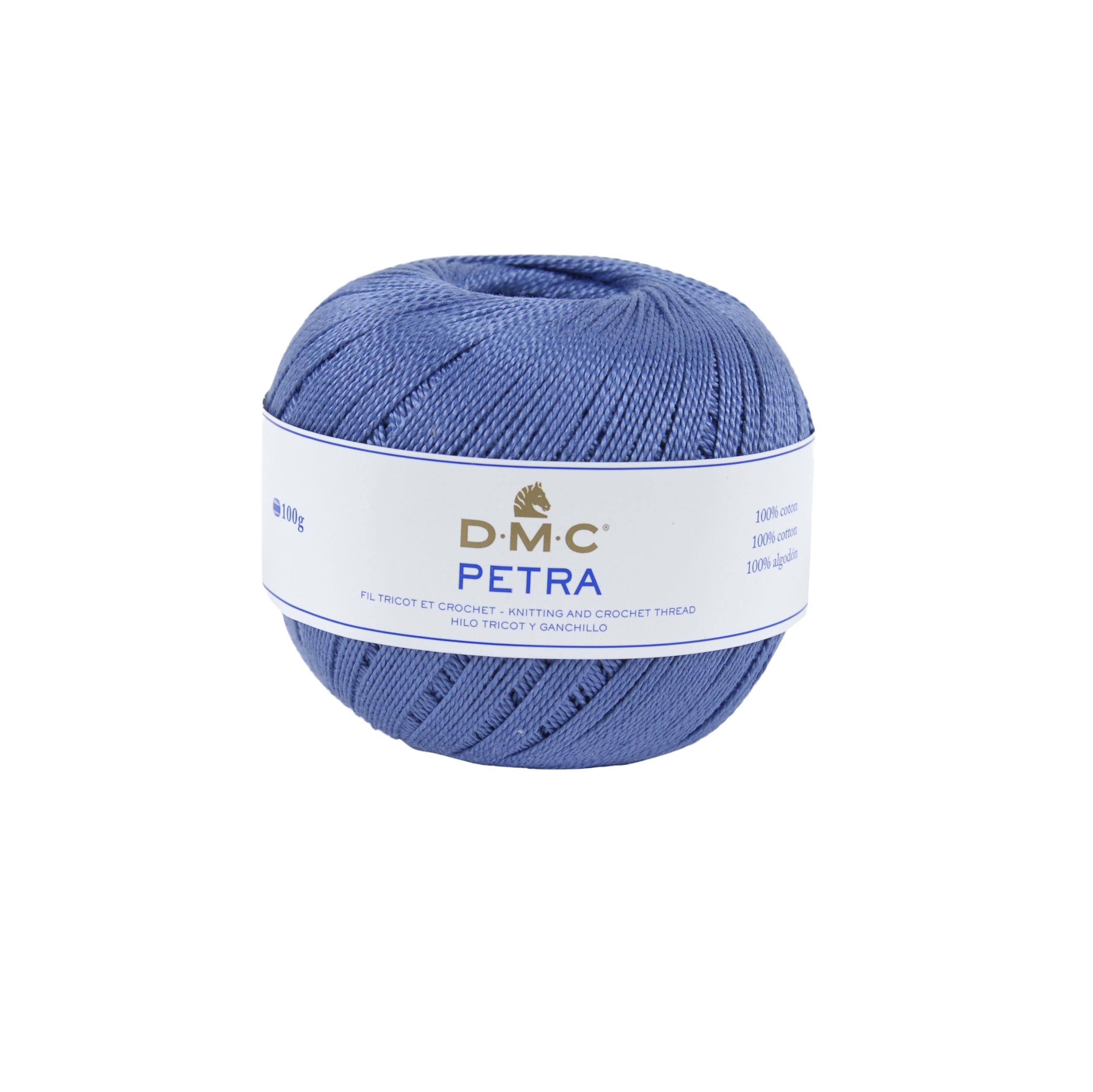 DMC Petra Yarn, 100% Cotton, Blue (5797), Size 5