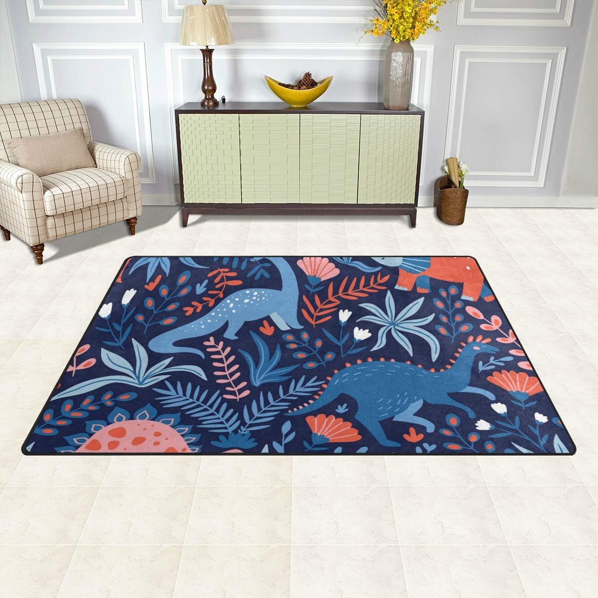 Dinosaur Rug, Boys Area Rugs for Bedroom, Kids Rugs for