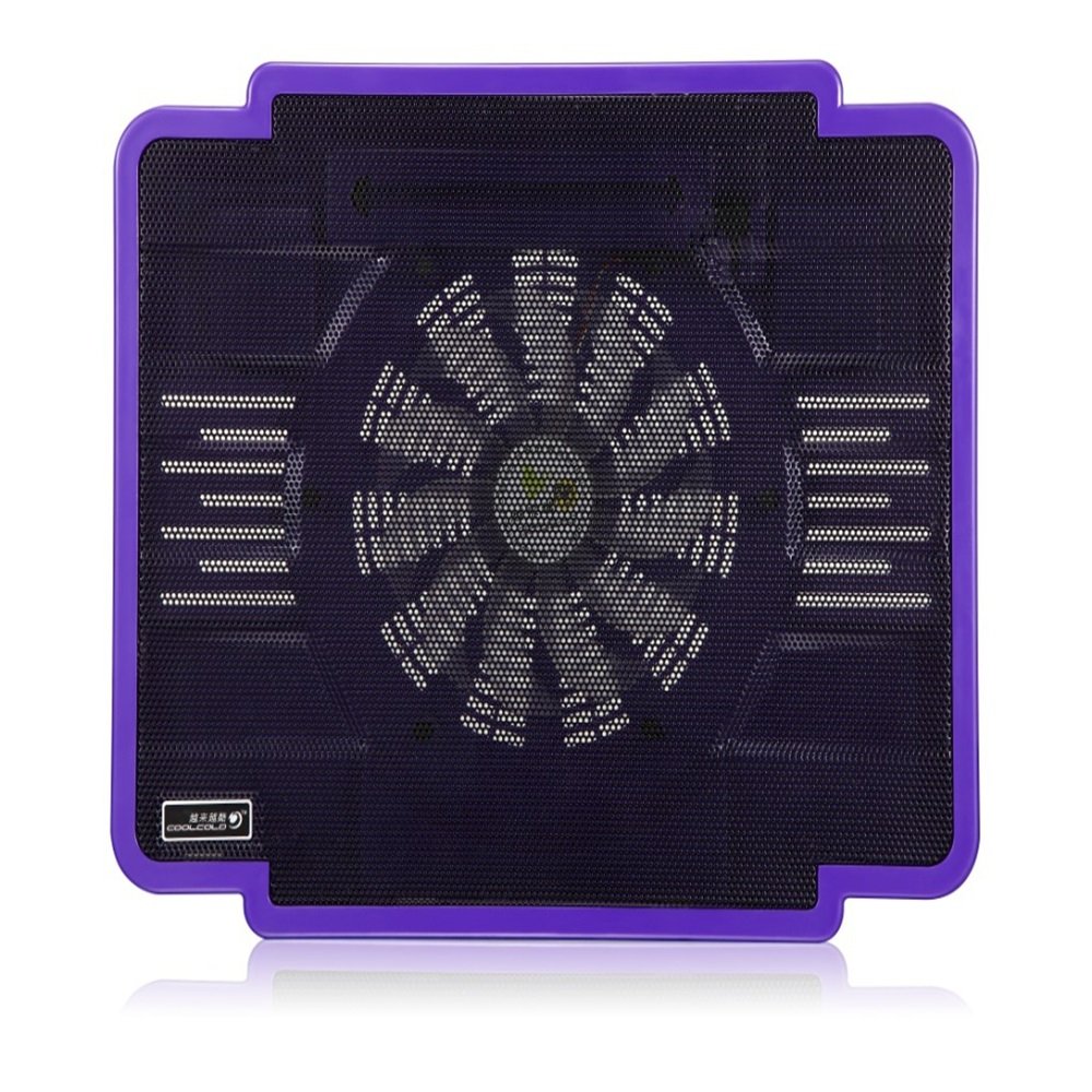 MAODATOU Laptop Cooling Pad 15.6 Inch Notebook Cooler Radiator Protable Laptop Stand USB Cooling Pad W 1 Fan for Gaming Laptop (Color : Purple)