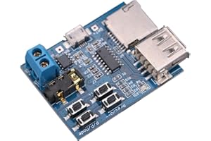 hiBCTR Super decoder - dfplayer mini mp3 Module with Audio Amplifier and Recorder for tf Card u Disk Play, Micro USB 5v Power Supply