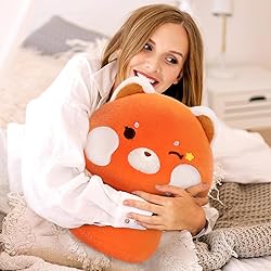 Mewaii 14 Inch Mushroom Plush, Cute Red Panda Plush