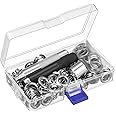 Ahvqevn Grommet Tool Kit, Grommet Setting Tool 100 Sets Grommets Eyelets (1/2 Inch Diameter) Eyelets and Eyelet Punch Die Tool
