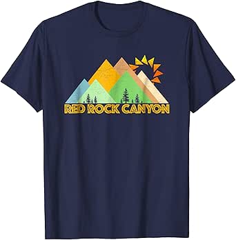 Amazon.com: Retro Vintage Red Rock Canyon T-Shirt-Distressed Shirt: Clothing