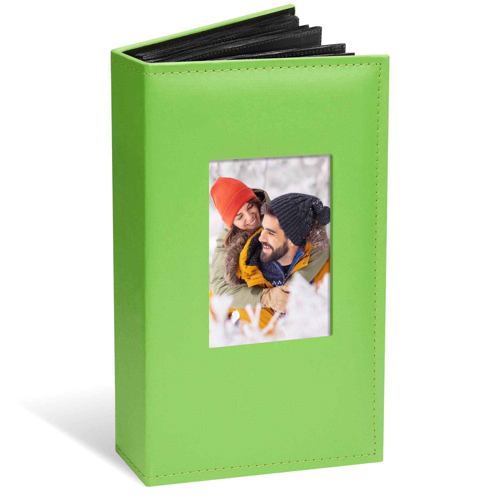 Vienrose Photo Album 4x6 300 Photos Leather Cover Extra Large Capacity Picture Book with Pockets for Wedding Family Anniversary Baby