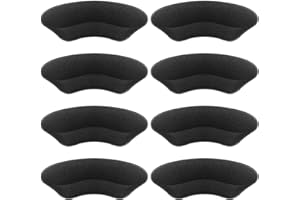 Makryn Premium Heel Pads Inserts Grips Liner for Men Women,Back of Heel Protectors Cushions Prevent Too Big Shoe from Slipping,Blisters,Filler for Loose Shoe Fit (Black 4Pairs)