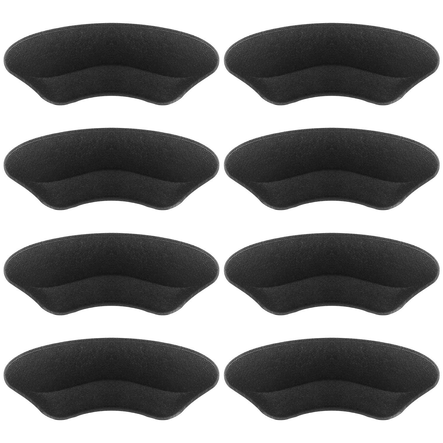 Makryn Premium Heel Pads Inserts Grips, Back of Heel Protectors Cushions Liner Prevent Slipping, Blisters, Filler for Loose Shoe Fit for Men Women, Black