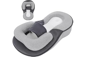 OMISTAR Feeding Support Pillow with Strap, 25.6 x 15.7 x 6.7 in Acid Reflux Slope Sleeper, 15° Incline Anti-Spit Up, Rest Nes