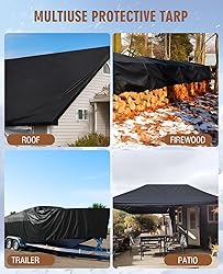 HIRALIY 20 Mil Heavy Duty Waterproof Tarp, 7x12ft